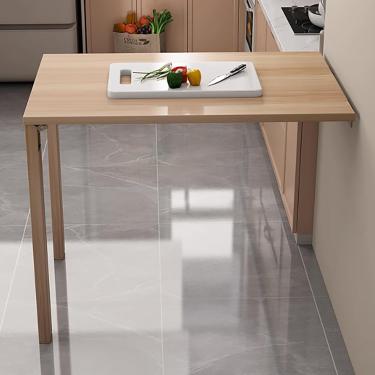 Imagem de Mesa dobrável montada na parede, mesa de trabalho dobrável, mesa dobrável ltifuncional, mesa de jantar de cozinha, mesa grande flutuante, conversível para pintura de parede, escrivaninha de