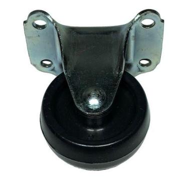 Imagem de (120pçs) Rodizio Fixo Placa Roda 41mm Pp Preta Atacado - ABCMAIOR