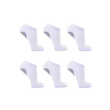 Imagem de Kit 6 Meias Hidroginástica Adulto Unissex Branco - HALK, Branco, 34-38