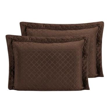 Imagem de Kit 2 Portas Travesseiro 70cmx50cm Matelado c/ 3 Abas - RAFALORO, Taba