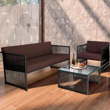 Imagem de Conjunto para Área Externa de Corda Náutica  - Poltrona Namoradeira Me