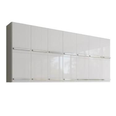 Imagem de Armario Multiuso Duplo 14 Portas Alemanha Branco  Casa Mobilia - Casa 