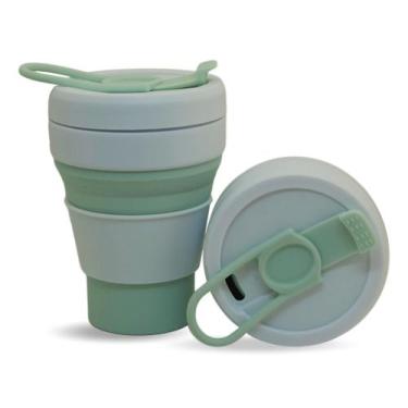 Imagem de Copo Silicone Retrátil 355 ML Bpafree Portátil, reutilizável e sustent
