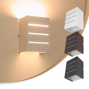 Imagem de Arandela 2 Focos C/ 3 Frisos Externa Parede Muro Preta - Lcg Eletro, M