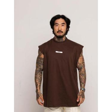 Imagem de Regata Oversized Rubber - thpe store, Marrom, M