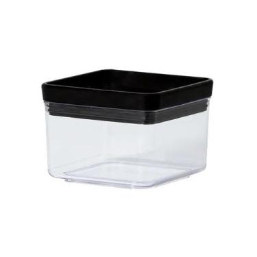 Imagem de Pote Para Mantimentos Hermético Black Quadrado Empilhável 480ml Código