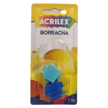 Imagem de Borracha Cubos Coloridos Blister com 2 Unidades - Acrilex, Azul Claro 