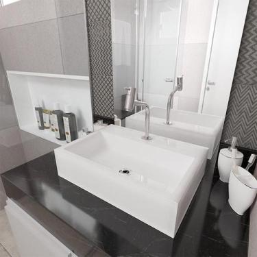 Imagem de Cuba Pia Banheiro Suprema com Torneira DL05 e Valvula ABS - Loja DoceL