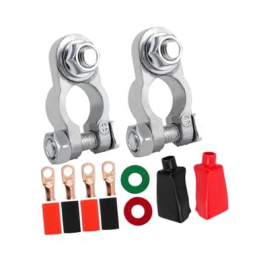 Imagem de AsrMyjcx Kit de conector de terminal de bateria genérico Fácil instalação Grampos de terminal de cabo de bateria universal para RV Auto Marine Van, 2x0.38 in No Brush