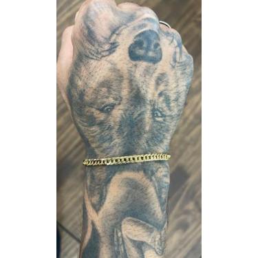 Imagem de Pulseira ello duplo 4 mm 18 ate 21 cm banhado a ouro 18k - Hm joias