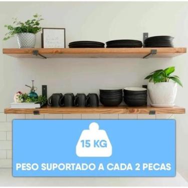 Imagem de Prateleira Com Mão Francesa Invertida 60x20 Completa - Ômega