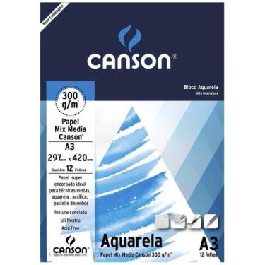 Imagem de Bloco Aquar. Mix Media 300gr 7181 A3 Canson