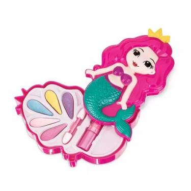 Imagem de Paleta de Sombras E Batom Sereia Little Girl Make-Up Teen Maquiagem P/