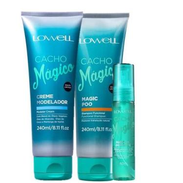 Imagem de Lowell Cacho Magico Shampoo 240ml Creme Modelador 240ml e Oil Umectant