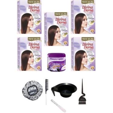 Imagem de Hene em Po Divina Dama 05x50gr Jaborandi (Incolor, Chocolate, Preto, A