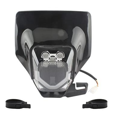 Imagem de ABCRRSI Faróis de bicicleta de sujeira, kit de farol de LED para motocicleta, kit universal para a maioria dos Pit Bike Enduro, lanterna frontal de substituição para ATV 2017-2022 Husqvarna FE250 FE350 FE45