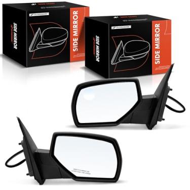 Imagem de A-Premium Par (2) espelhos retrovisores elétricos do lado do motorista e do passageiro - compatível com Chevrolet Silverado 1500 e GMC Sierra 2500 HD - Espelho retrovisor externo cromado dobrável