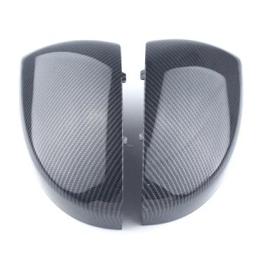 Imagem de FINMOKAL 2 peças de capa de espelho retrovisor de fibra de carbono compatível com Land Rover Discovery Sport 2015+ Freelander Range Rover Evoque Velar Jaguar F-Pace E-Pace