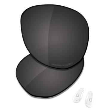 Imagem de SAUCER Lentes de reposição premium e protetores de nariz para óculos de sol Oakley Contrail OO4147 High Defense - preto carbono polarizado