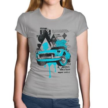Imagem de Baby Look Algodão Vintage Classic Car Painting - Foca na Moda, Cinza, 