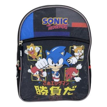Imagem de Mochila Escolar Sonic Pacific 989F04 - Infantil, Preto, Único