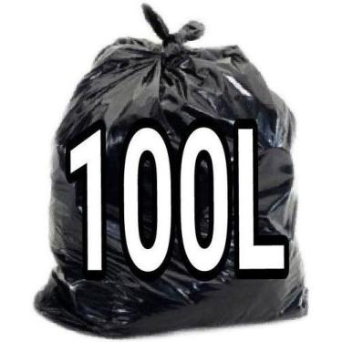 Imagem de Sacos De Lixo 100 Litros Preto 300 Unidades Resistentes - HIGIPACK