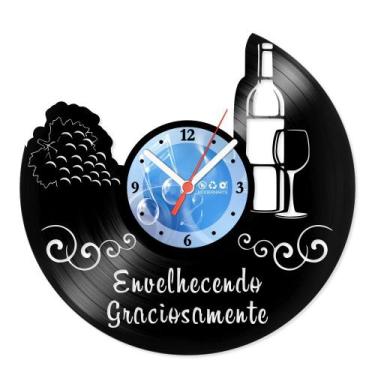 Imagem de Relógio De Parede Disco Vinil Diversos - Envelhecendo Graciosamente - 