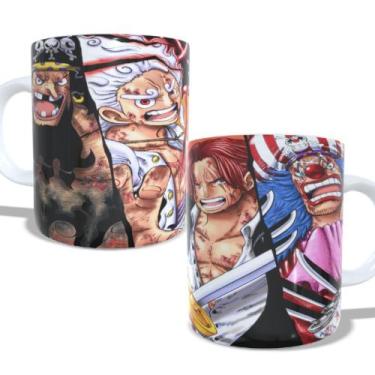 Imagem de Caneca de porcelana Luffy Shanks Buggy Barba Negra One Piece - Nebullo