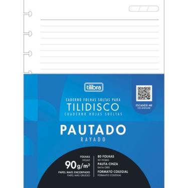 Imagem de Bloco Fichário Colegial - 80 Folhas - Tilidisco - Tilibra