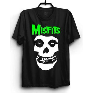 Imagem de Camiseta Masculina Banda Rock Misfits Camisa 100% Algodão - SEMPRENALU