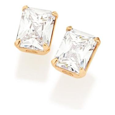 Imagem de Brinco Solitário Formato Retangular Compost 526984 - Rommanel, Rosa es