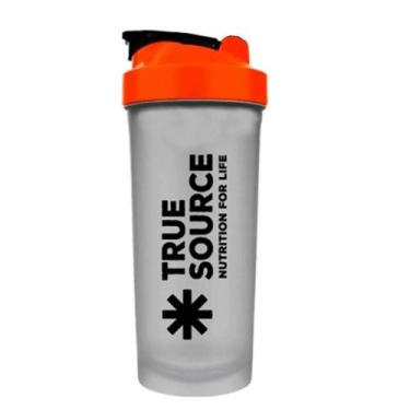 Imagem de Coqueteleira (Academia) True Source Transparente e Preta - 600ml
