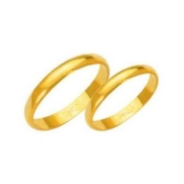 Imagem de Par Alianças Ouro 18 Kilates/boleada 1 Mm / Peso 1,30 Gramas