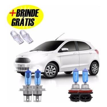 Imagem de Kit Lâmpada Super Branca Ford Novo Ka 14 A 17 Techone H4 H11 - Tech On