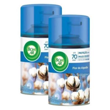 Imagem de 2 Refil aromatizante Bom Ar Freshmatic Flor de Algodão 250ml