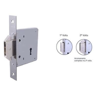 Imagem de Fechadura para portas de correr com bico duplo 4006 Cromada Arouca