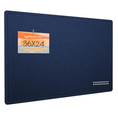 Imagem de Quadro de avisos, placa de feltro de 91 x 61 cm - quadro de pinos decorativo, quadro de cortiça alternativo para parede, quadro de imagem dobrável de 9 x 5 cm, quadro de visão autoadesivo, quadro de