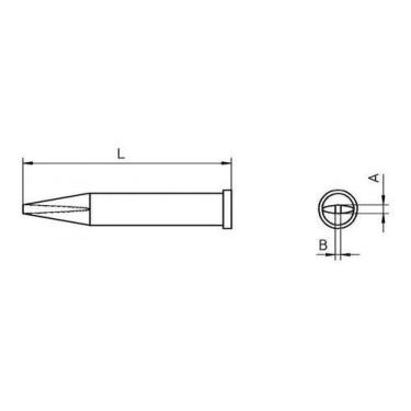 Imagem de Ponta De Solda Fenda Longa 1,6Mm Para Wp120/Wxp120 - Weller