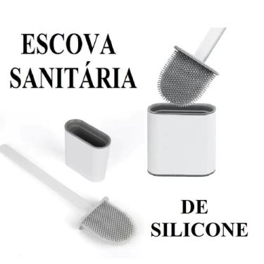 Imagem de Higienização Banheiro Escova Sanitária De Vaso Com Suporte - EMB-UTILI
