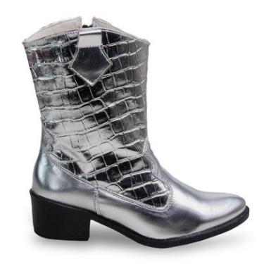 Imagem de Bota Feminina Texana Country Moda Metalizada Ana Caste-Feminino