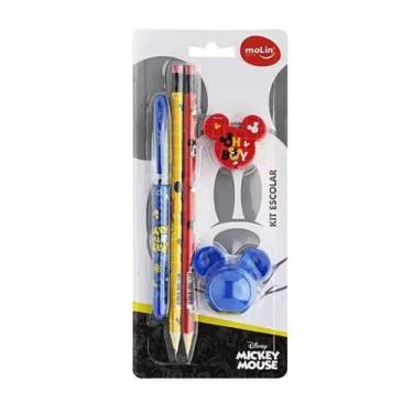 Imagem de Kit Escolar Mickey 5 itens (caneta lapis borracha apontador) - Molin