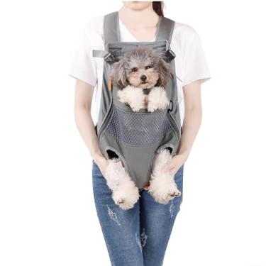 Imagem de Mochila para transporte de cachorro Lifeunion Legs Out, bolsa de viagem para animais de estimação ajustável sem as mãos para cães pequenos, médios, gatos, motocicletas, caminhadas (cinza)