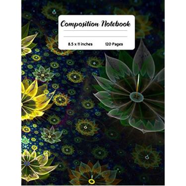 Imagem de Composition Notebook: Wide Ruled Lined Paper Notebook Journal | (8.5 x 11 in) 120 Pages | Beautiful Fractal design Pattern Workbook for Girls Kids ... Back to School and Home College Writing Notes