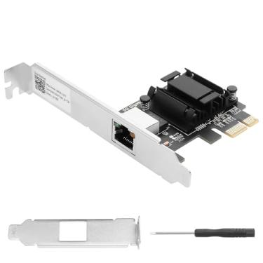 Imagem de GINTOOYUN Placa de rede PCI de 5 Gb 2,5 Gbps/1 Gbps/100 Mbps, adaptador de interface Ethernet PCI 100Mbps Express 3.1 (8GT/s) convertido em porta LAN Ethernet RJ45, suporta Windows/Linux