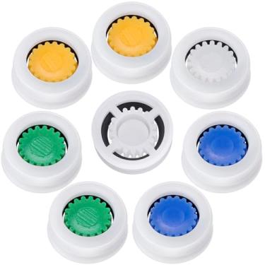 Imagem de PAGOW 8 peças de restrição de fluxo de chuveiro, gpm 1,5 1,8 2,0 2,0 2,5 limitador de fluxo de chuveiro, conjunto adaptador de economia de água para chuveiro de mão, banheiro, vaso sanitário (1,4 x