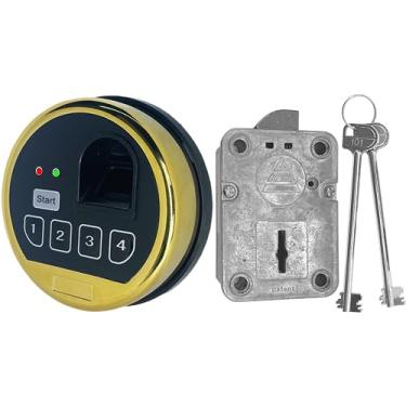 Imagem de WAH LIN PARTS Fechadura de Substituição para Cofre de Armas com Impressão Digital, Fechadura Eletrônica com Teclado Emp, Fechadura Biométrica para Armário de Cofre de Armas, Fechad (Parafuso De Giro E