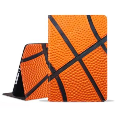 Imagem de FVAENDHIO Capa para Samsung Galaxy Tab S10 Plus 2024/ S9 Plus / S9 FE Plus 5G 12,4 polegadas 2023, suporte ajustável, auto despertar/hibernar, superfície de basquete