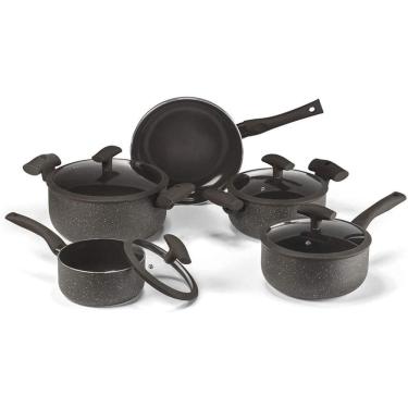 Imagem de Conjunto de Panela 5 Peças Soft Touch Marrom - Hercules