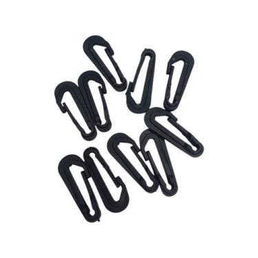 Imagem de 100 Unidades Fecho Mosquetão Plástico Para Prender Agarrar - RU