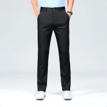 Imagem de Calça Social Masculina Slim Moda Esporte Fino Espandex - Klizz, Preto,